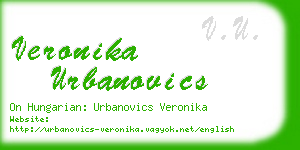 veronika urbanovics business card